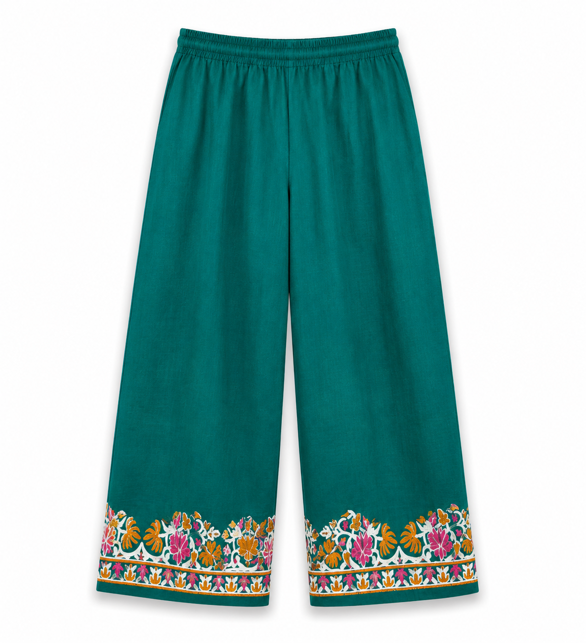 Kashmir Aari cotton Co-Ord Set | Dark Teal